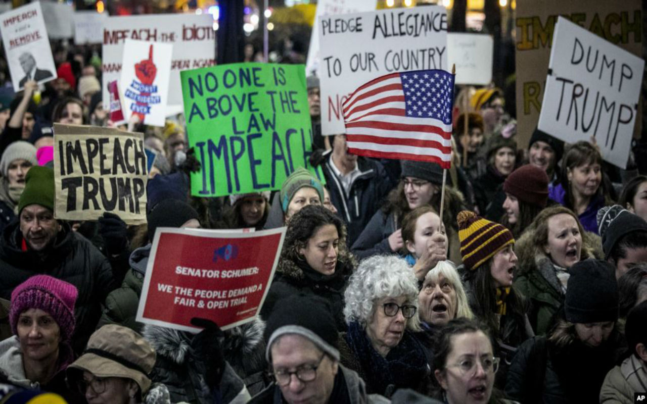 Manifestantes protestan contra Trump en EE.UU. ante proximidad de ...