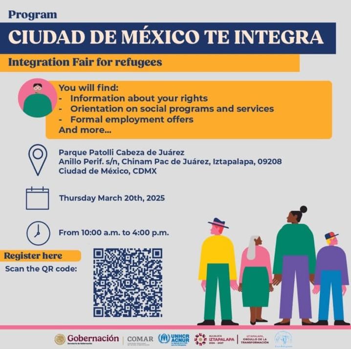 CDMX te integra: evento de apoyo para refugiados y migrantes